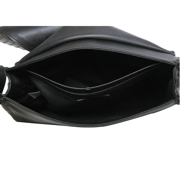 Bottega Veneta intrecciato flap messenger bag 16030 black